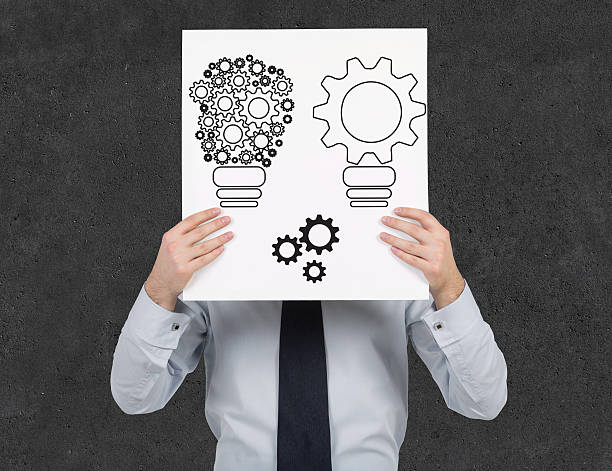 istock poster with gears in form lamp 476104298