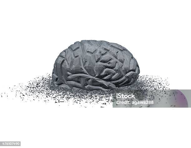 Brain Injury And Disease Abstract Concept With 3d Brain Shattered Stock Photo - Download Image Now