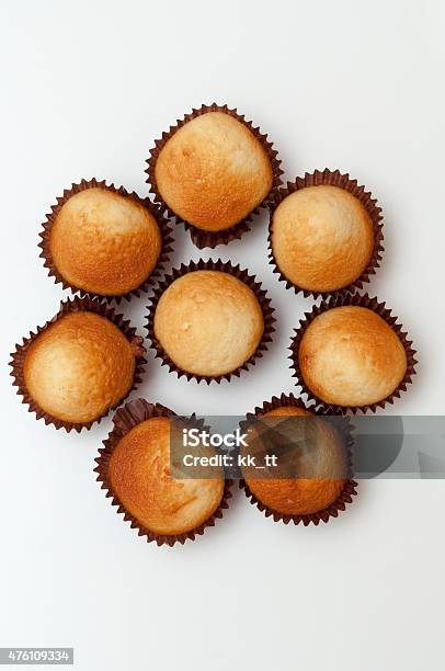 Cupcakes With Fruit Filling Isolated On White Stock Photo - Download Image Now - Cookie, Cut Out, 2015