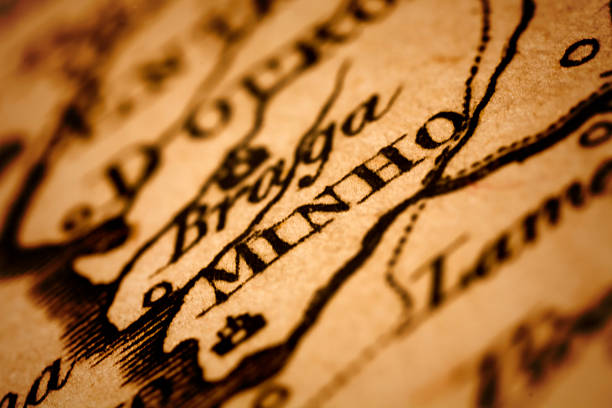 istock Minho, Portugal on an Antique map 476111642