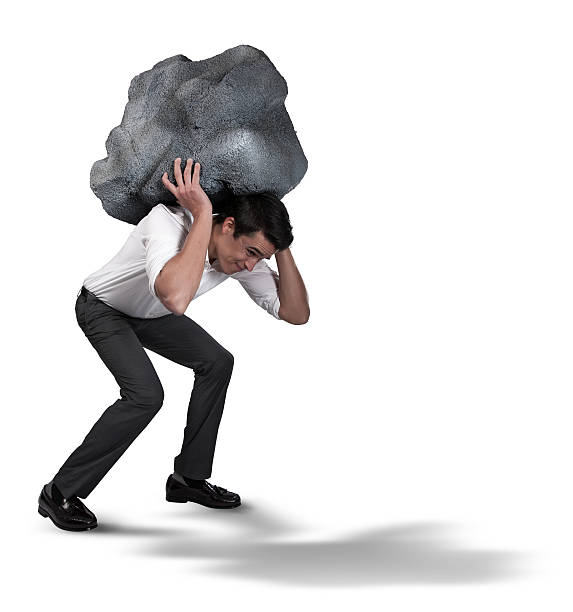 istock Frustrated Young Businessman Carrying Stress 476115378
