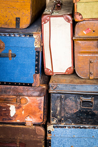 istock Stack of retro luggage and suitcases 476116732