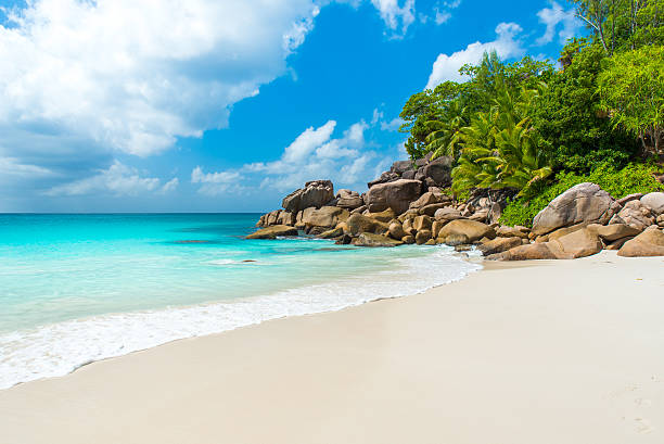 istock Beautiful Paradise beach - Anse Georgette at Praslin, Seychelles 476117250