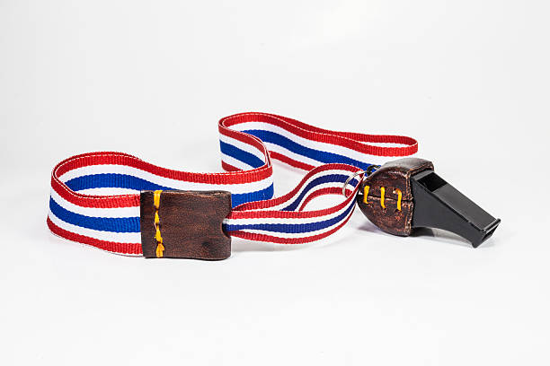 whistles with Thailand national flag lanyard