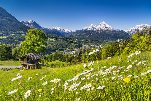 Idyllic mountain landscape in the Alps