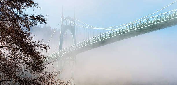 istock Fog Shrouded St. Johns Bridge Portland Oregon 476122172