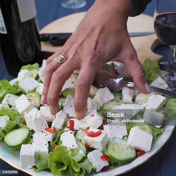 Hand Grabbing Food Stock Photo - Download Image Now - 2015, Absence, Buffet