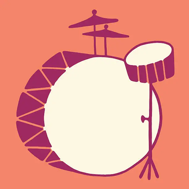 Vector illustration of Drum Kit