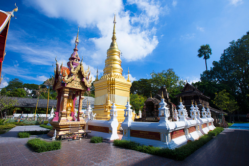 Wat Pho (Temple of the Reclining Buddha) in Bangkok in Thailand.