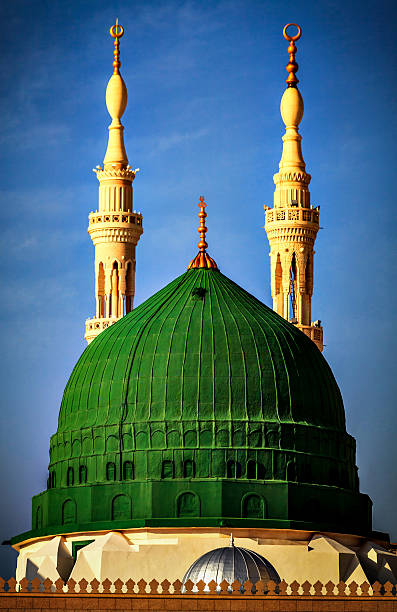 madinah, arab saudi - masjid nabawi madinah potret stok, foto, & gambar bebas royalti