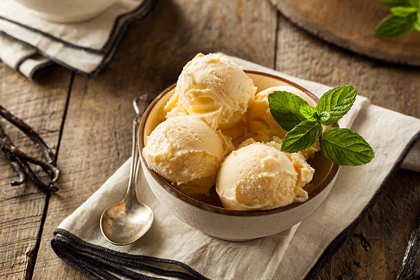 istock Homemade Organic Vanilla Ice Cream 476129194