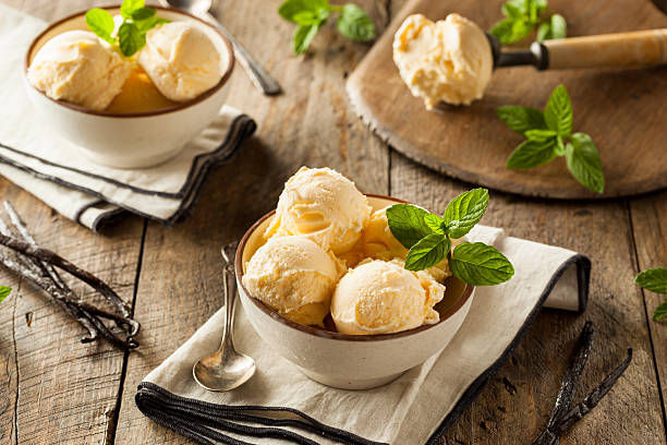 istock Homemade Organic Vanilla Ice Cream 476129270