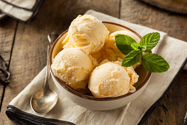 istock Homemade Organic Vanilla Ice Cream 476129276