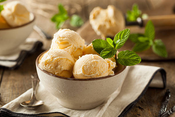 istock Homemade Organic Vanilla Ice Cream 476129308
