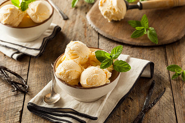 istock Homemade Organic Vanilla Ice Cream 476129310