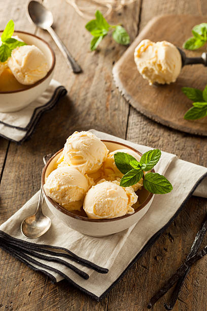 istock Homemade Organic Vanilla Ice Cream 476129334