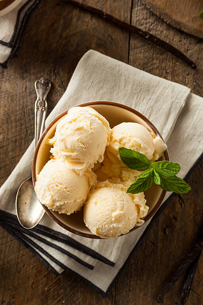istock Homemade Organic Vanilla Ice Cream 476129346
