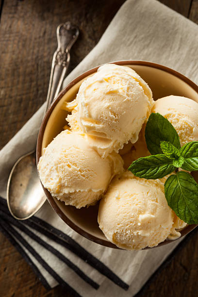 istock Homemade Organic Vanilla Ice Cream 476129368