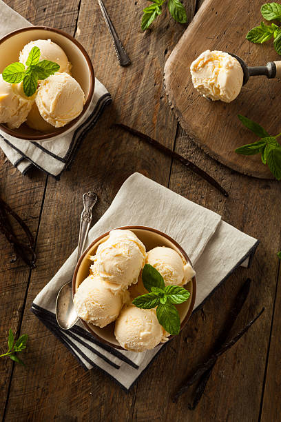 istock Homemade Organic Vanilla Ice Cream 476129424