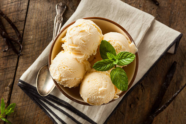 istock Homemade Organic Vanilla Ice Cream 476129426