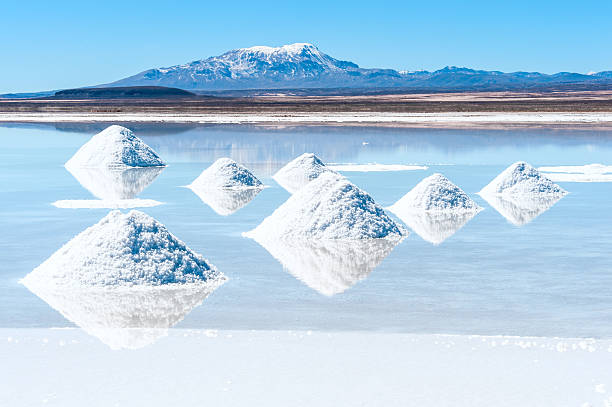 salt lake uyuni in bolivien - salar stock-fotos und bilder