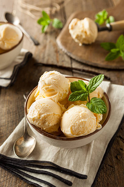 istock Homemade Organic Vanilla Ice Cream 476130004