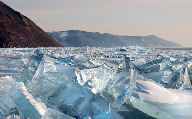 istock Winter. Ice on the surface of Lake Baikal. 476130068