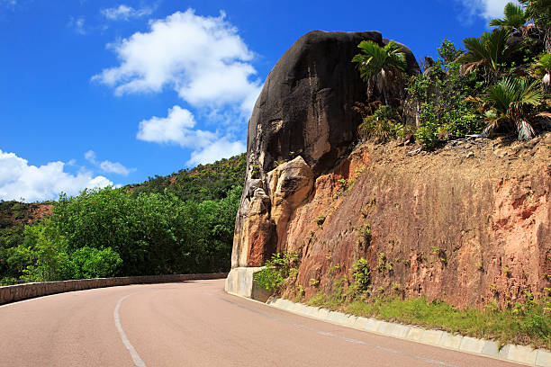 istock New road around the hotel Raffles Praslin Seychelles 476130296