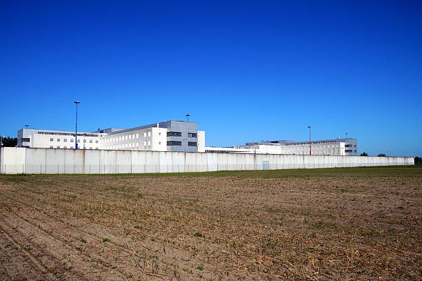 Dutch jailhouse (gevangenis) and fenced surrounding.