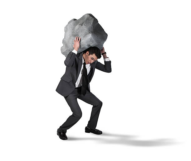 istock Frustrated Young Businessman Carrying Stress 476131076