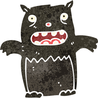 Backcolor Cartoon Retro Cartoon Black Cat Stock Illustration - Download Image Now ...