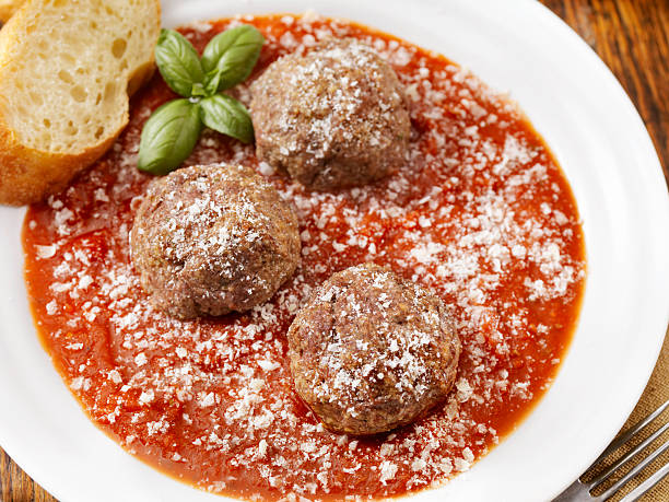 Large Meatballs in a Marinara Sauce