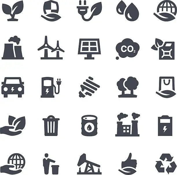 Vector illustration of Ecology Icons