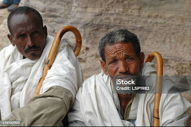 Portrait Of Two Ethiopian Men With Walking Sticks Stock Photo - Download Image Now - 2015, Adult, Adults Only