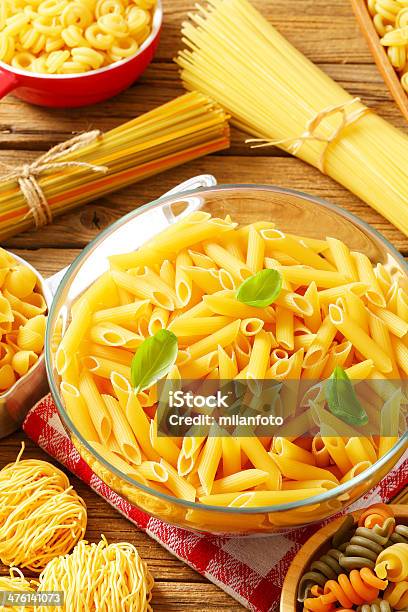 Assorted Pasta Stock Photo - Download Image Now - Basil, Bowl, Bundle