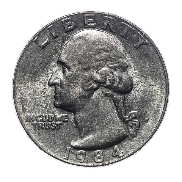 istock Quarter Dollar US coin isolated on white (1984) 476142035
