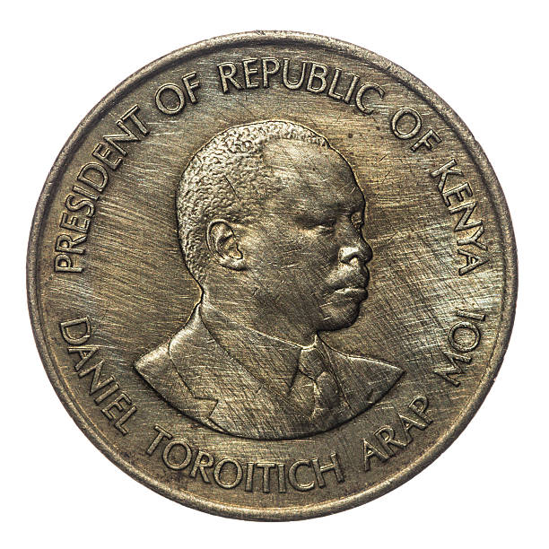 10 Kenyan cents coin isolated on white (1991)