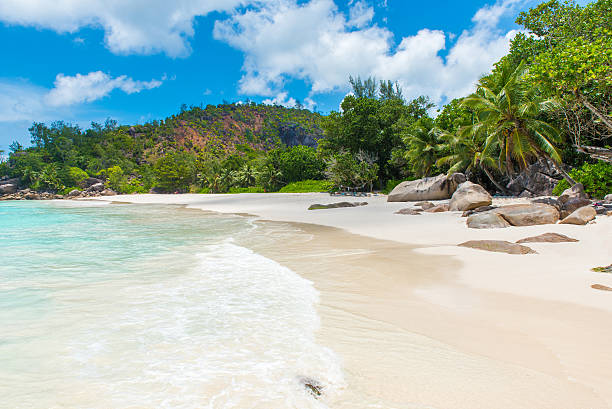 istock Beautiful Paradise beach - Anse Georgette at Praslin, Seychelles 476144420