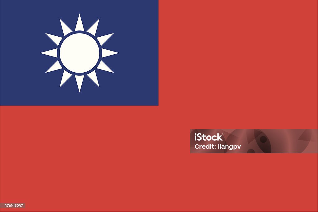 Flagge von Taiwan - Lizenzfrei Taiwanesische Flagge Vektorgrafik