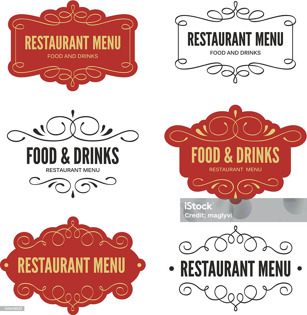 Table Label Menu Menu Labels Stock Illustration - Download Image Now - Bar - Drink ...