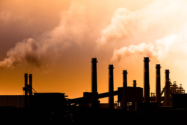 istock Fuel storage area and power plant at sunset 476146209