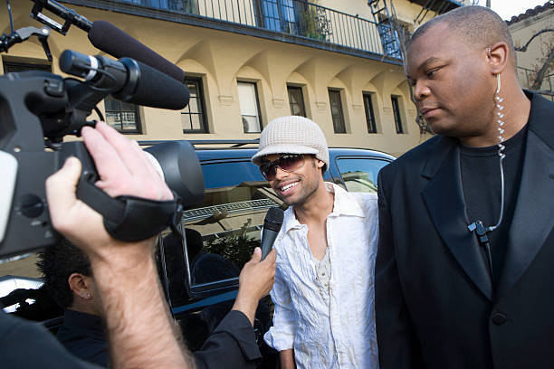 istock Male Celebrity Being Interviewed 476147415