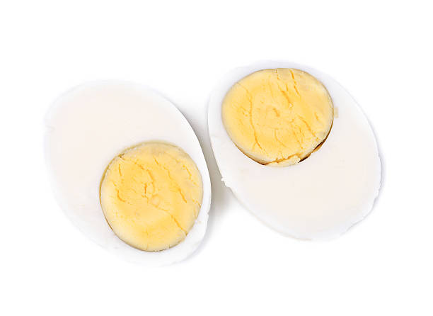 istock Two halves of a boiled egg. 476147483