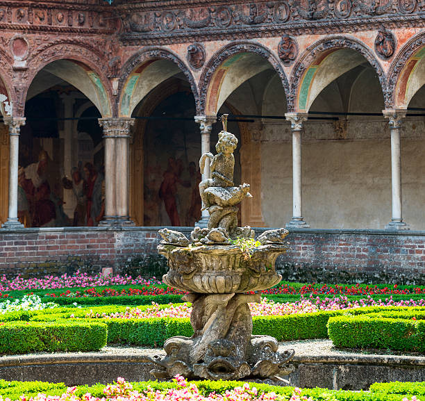istock Certosa of Pavia, cloister 476148737