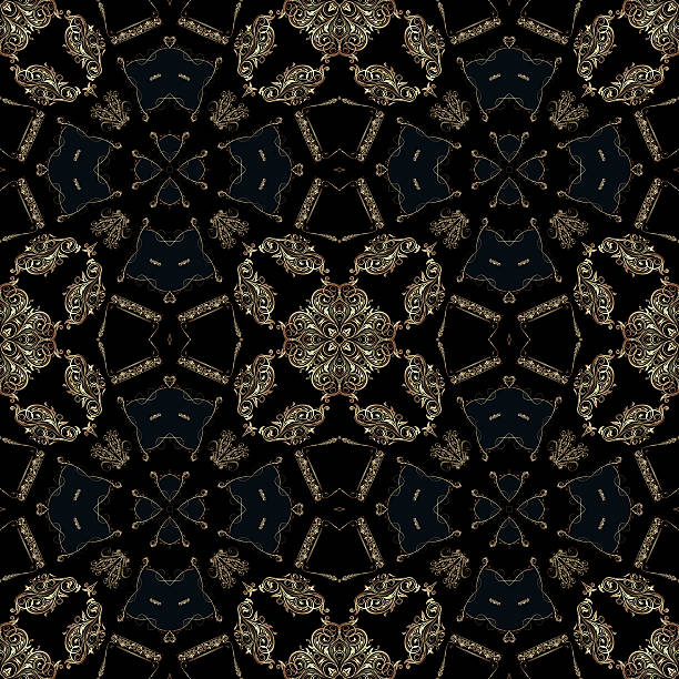 istock Decorative art, geometric pattern, symmetrical illustration, abstract fractals, seamless ornament. 476149157