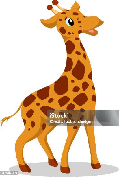 Girafa - Arte vetorial de stock e mais imagens de Animal selvagem - Animal selvagem, Branco, Fofo - Descrição Física