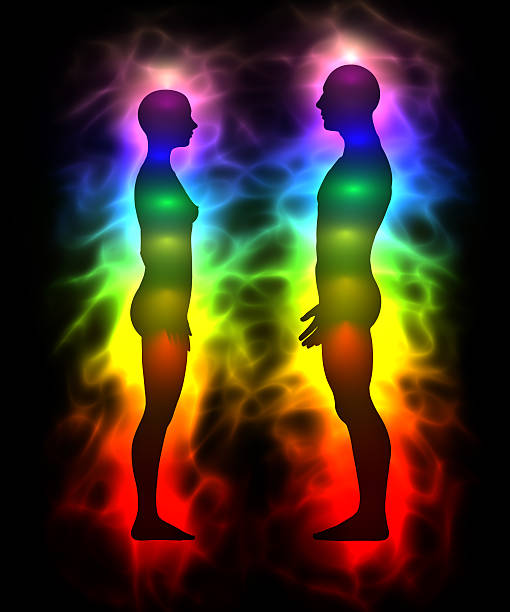 istock Human aura - woman and man 476149960