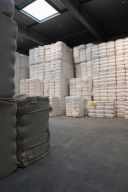 istock Cotton Stacked In Spinning Factory 476150621