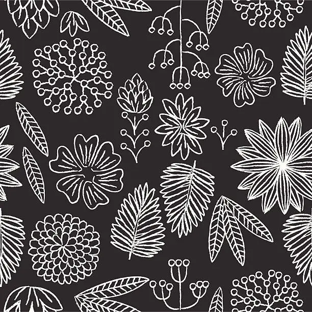 Vector illustration of Floral Seamless Background