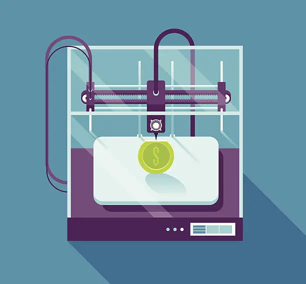 Vector illustration of 3D Printing